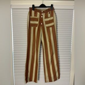 Unbranded orange stripped pants! “Permanent-Press tag and Scovill zipper